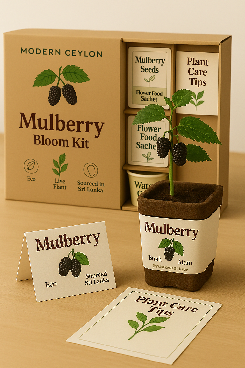 Mulberry Bloom Kit – Premium Live Plant by Modern Ceylon