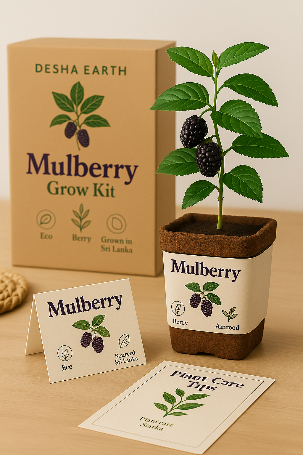 Mulberry Bloom Kit – Premium Live Plant by Modern Ceylon